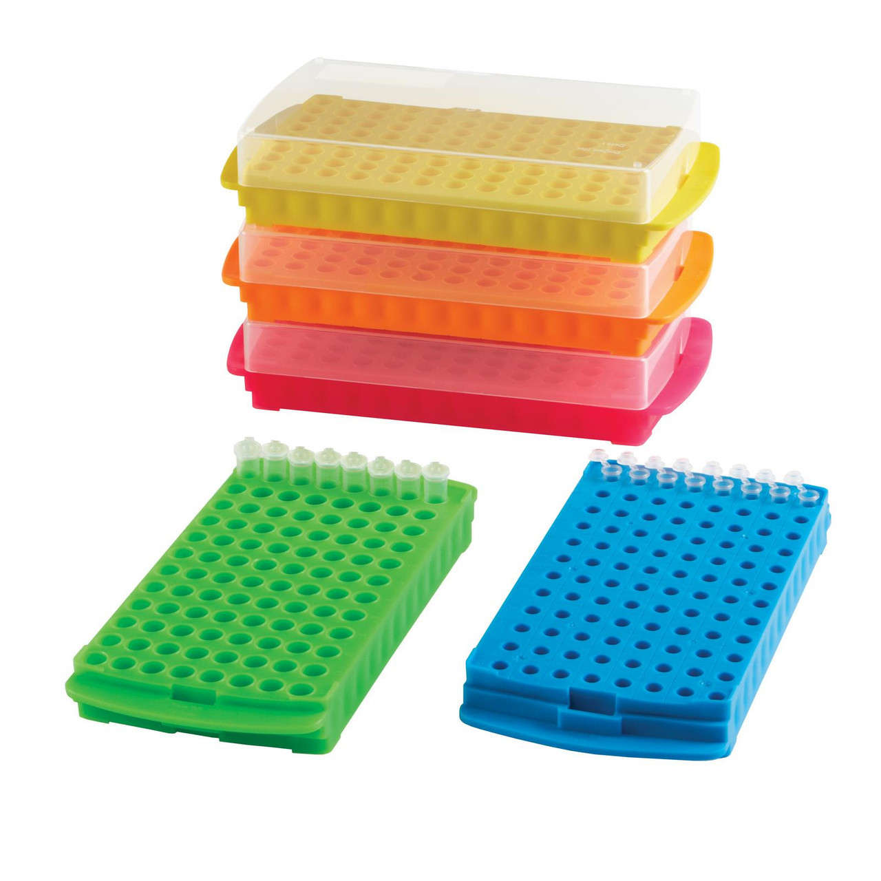 REVERSIBLE TUBE RACKS, 96-WELL, Pack of 5 Racks