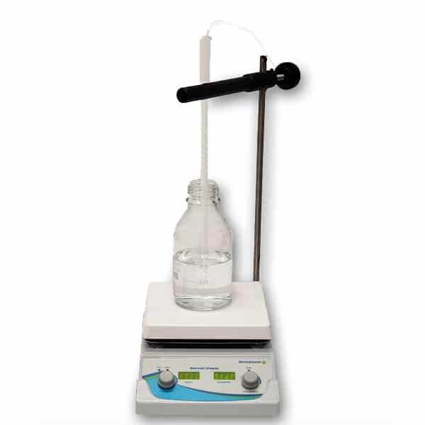 Clamp assembly with inert teflon probe, includes rod and clamps