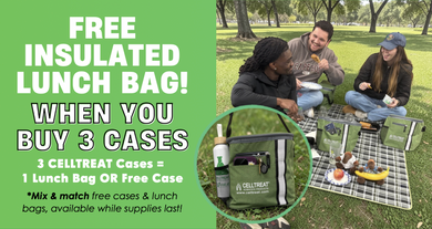 Buy 3 Cases, Get a Free Case or Insulated Lunch Bag — CELLTREAT April 2026 Promotion