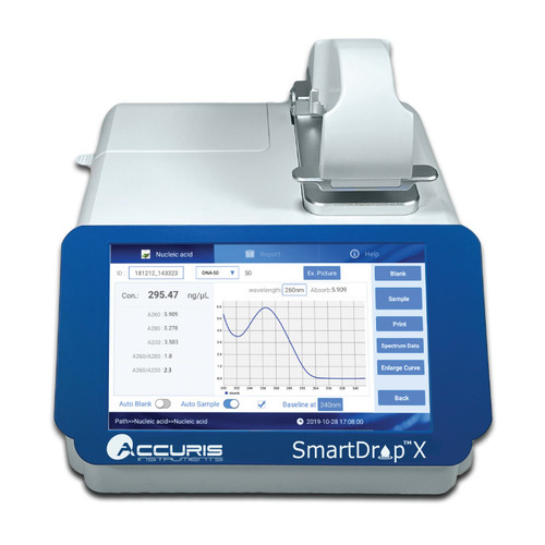 Accuris NS1010 SmartDrop X Full-Spectrum Nano Spectrophotometer, 115V