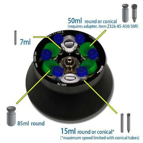 Hermle 6 x 85ml High Speed  rotor (25°)