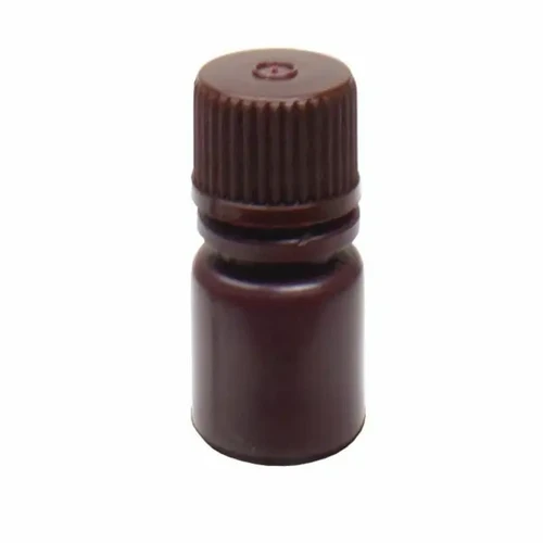 NEST 335201 8 mL Narrow Mouth Round Storage Bottle, Amber Polypropylene, Sterile, Leakproof Linerless Cap