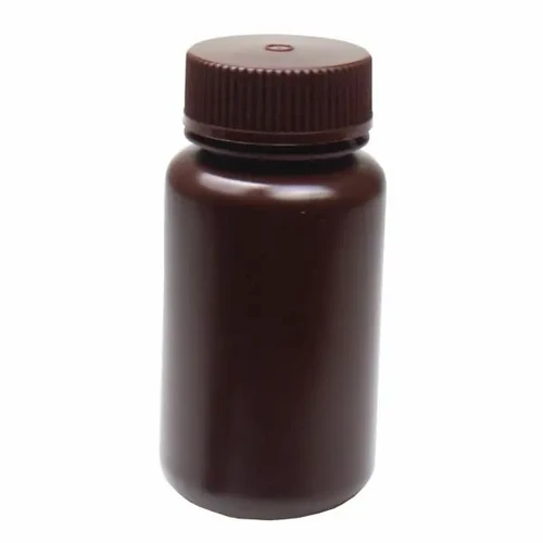 NEST 339301 125 mL Wide Mouth Round Storage Bottle, HDPE, Amber, Sterile, Leakproof Linerless Cap