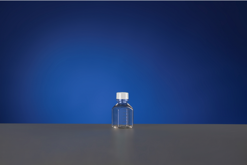 NEST 354113 30 mL PETG Square Media Bottle with Cap, Sterile, Tray Packed, Case of 280 (7 Packs x 40)