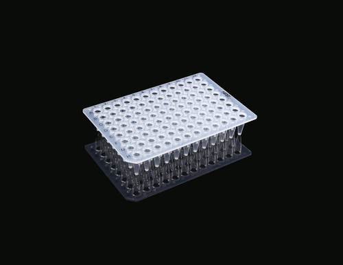 NEST 402001 0.2 mL 96 Well PCR Plate, No Skirt, Clear, H1 Notch, Polypropylene, Case of 100 (4 Packs x 25)