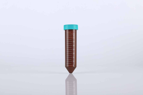 NEST 602201 50 mL Amber High-Speed Conical Centrifuge Tube, Light Protective, Reusable Rack, Sterile