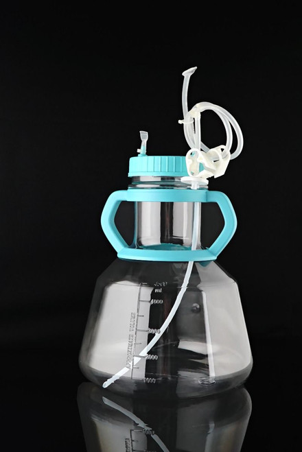 NEST C10222-AZB050A 3L High Efficiency Erlenmeyer Flask, Bi-Directional Transfer Cap, 50 cm TPE Tube, 1/8" ID x 1/4"