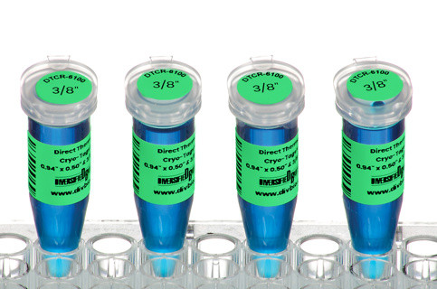 DT Cryo-Tags 0.94" x 0.50" & 3/8" spot, Green