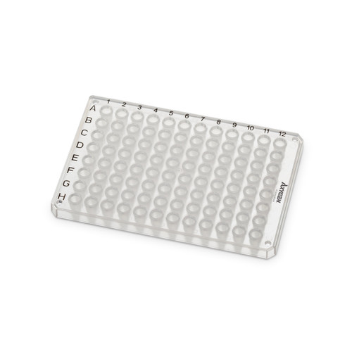 Axygen® RIGIPLATE® 96-Well PCR Microplate, Clear PC Frame, Clear PP Tubes, ANSI/SLAS Footprint, Half Skirt, 50/case