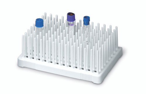 Peg Tube Rack 96-Place, 10-13mm, White