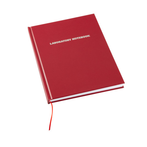 Laboratory Notebook, 200-pages, Lined, Red