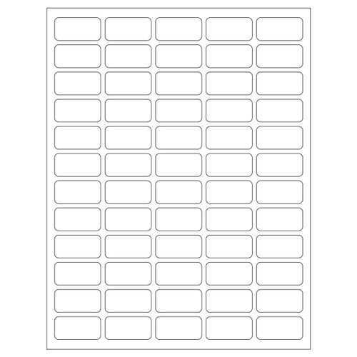 Tough-Tags® Sheet Labels, 1.5 x 0.75", Rainbow, 25 PK