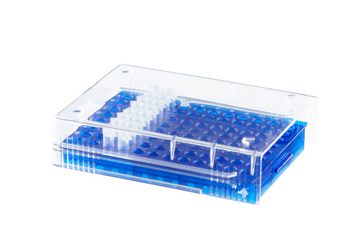 Low Temp PCR Rack, 96 well, Blue