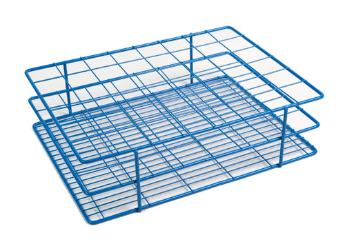 Coated Wire Tube Rack 35-40mm 6x8 Format, Blue