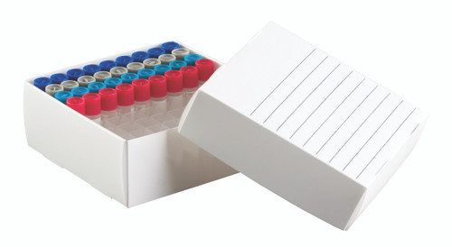 Polypropylene Film Cryogenic Freezer Box, 1.5/2mL, 81-Place, White