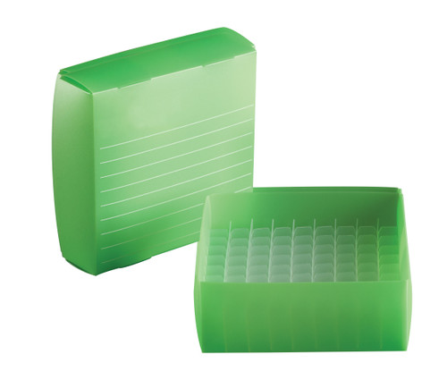Polypropylene Film Cryogenic Freezer Box, 1.5/2mL, 81-Place, Green