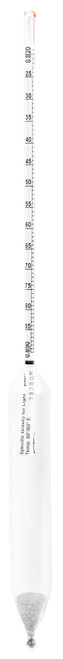 Specific Gravity Hydrometer, 0.820 to 0.890, 0.0005 subdivisions, 330 mm