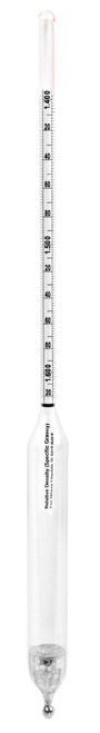 Specific Gravity Hydrometer, 1.400 to 1.620, 0.002 subdivisions, 305 mm