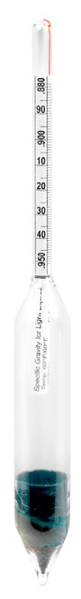 Specific Gravity Hydrometer, 0.880 to 0.950, 0.001 subdivisions, 165 mm