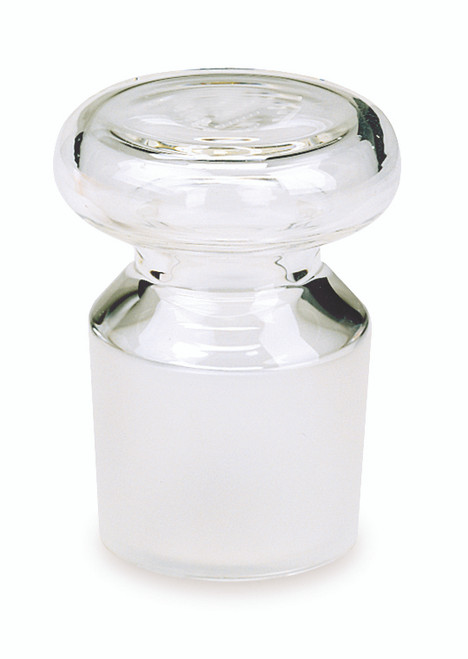 Ground Glass Flask Stopper, Clear, No. 19