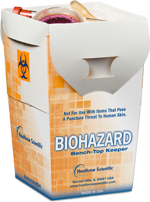 Biohazard Keeper Benchtop, Small Container, PK 100