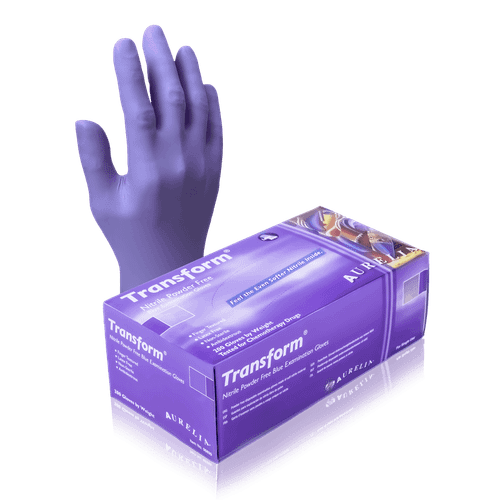 Aurelia Transform 98898 Nitrile Exam Gloves, Size Large, Case of 2,000 (10 Boxes x 200)