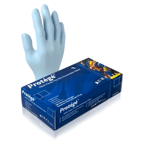Aurelia Protégé 93996 Nitrile Exam Gloves, Size Small, Case of 1,000 (10 Boxes x 100)