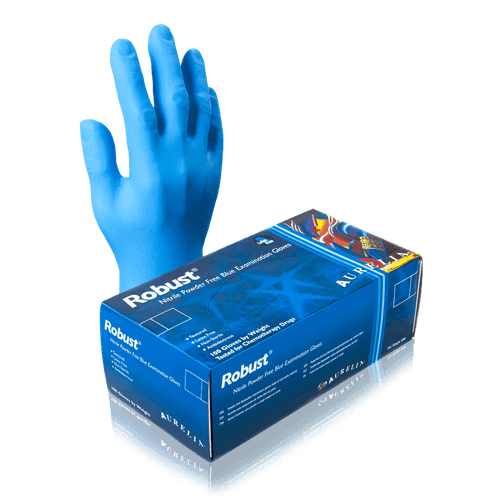 Aurelia Robust 93896 Nitrile Exam Gloves, Size Small, Case of 1,000 (10 Boxes x 100)