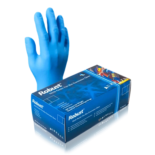 Aurelia Robust 93899 Nitrile Exam Gloves, Size X-Large, Case of 1,000 (10 Boxes x 100)