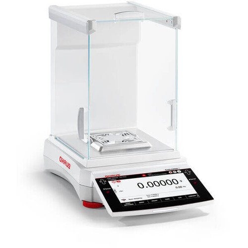 Ohaus Explorer™ EXR Semi-Micro Balance | 120 g x 0.01 mg | 7" Glass Touchscreen | AutoCal™ Internal Calibration | Draftshield Included | Cat # EXR125 (31059207)