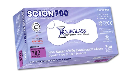 HandPRO® Scion700™ Accelerator-Free Nitrile Exam Gloves, L | LOW DERMA™ Patented Technology | Powder-Free, Chemotherapy & Fentanyl Tested | 300/Box | Cat # 703