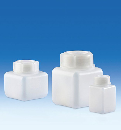 BRAND 92789 Wide-mouth bottles, PE-HD, 500 ml, 90 mm