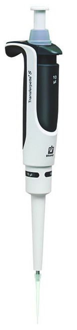 BRAND 705808 Transferpette S Single-Channel Pipette, Fixed-Volume, 10 µl, F-10