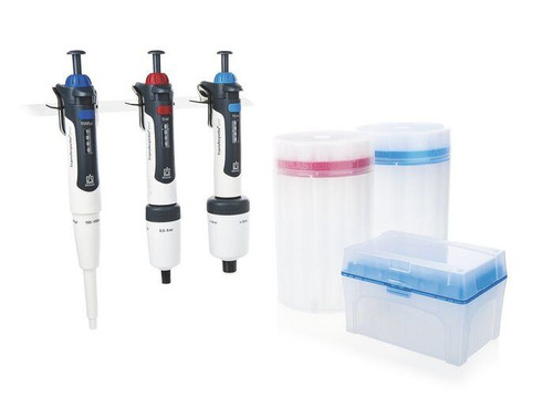BRAND 706892 Transferpette pro Adjustable Pipette Set, Starter-kit Macro, 3 pipettes: D-1000 (100-1000µl), D-5000