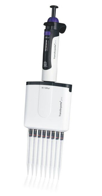 BRAND 706916 Transferpette pro-8 8-Channel Pipette, Adjustable, 50 - 1.250 µl