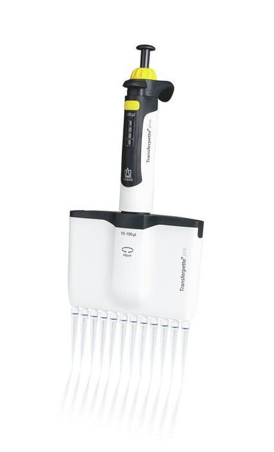 BRAND 706928 Transferpette pro-12 12-Channel Pipette, Adjustable, 10 - 100 µl