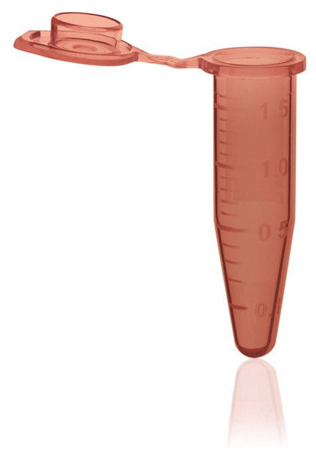 BRAND 780425 Microcentrifuge tubes, PP, 1.5 ml, with attached cap, amber