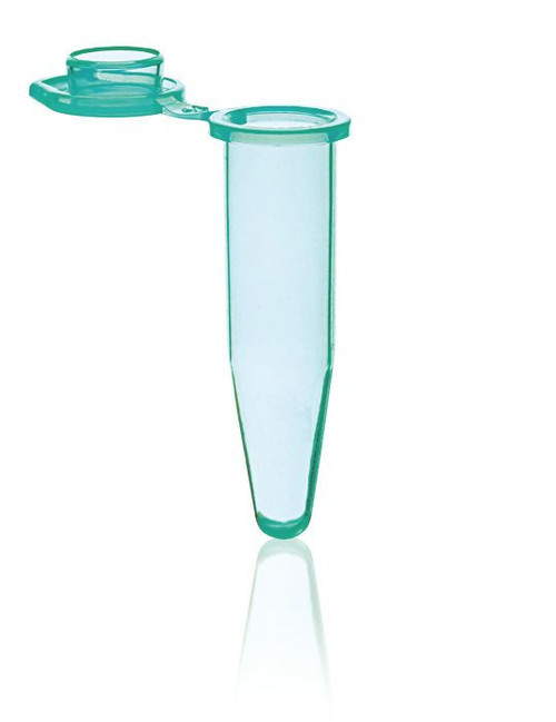 BRAND 781313 PCR Single Tubes, PP, 0.5 ml, green