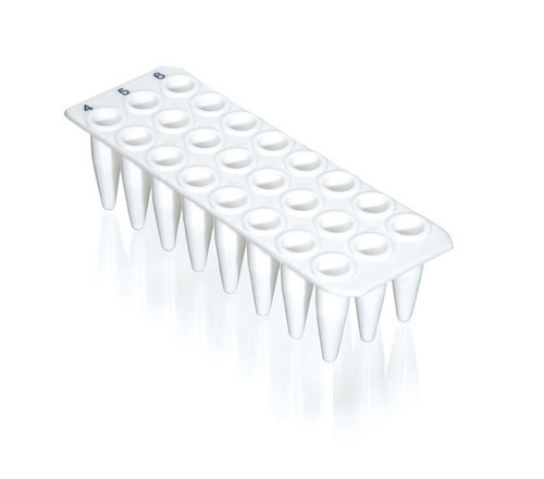 BRAND 781412 PCR plate 24-well, PP, 0.2 ml, without skirt, white