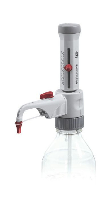 BRAND 4600141 Dispensette S Bottle-Top Dispenser, Analog-Adjustable, 1 ml - 10 ml, with recirculation valve
