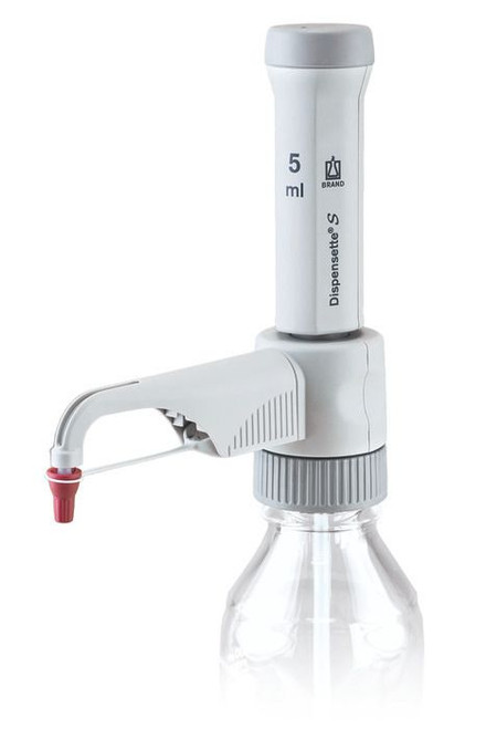 BRAND 4600230 Dispensette S Bottle-Top Dispenser, Fixed-Volume, 5 ml