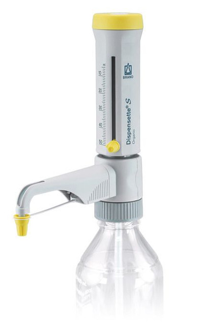 BRAND 4630160 Dispensette S Organic Bottle-Top Dispenser, Analog-Adjustable, 5 ml - 50 ml
