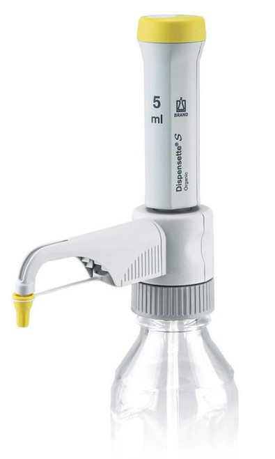 BRAND 4630230 Dispensette S Organic Bottle-Top Dispenser, Fixed-Volume, 5 ml