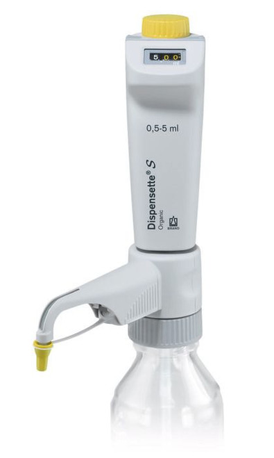 BRAND 4630330 Dispensette S Organic Bottle-Top Dispenser, Digital, 0.5 ml - 5 ml