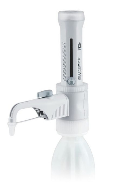 BRAND 4640241 Dispensette S Trace Analysis Bottle-Top Dispenser, Analog-Adjustable, with recirculation valve