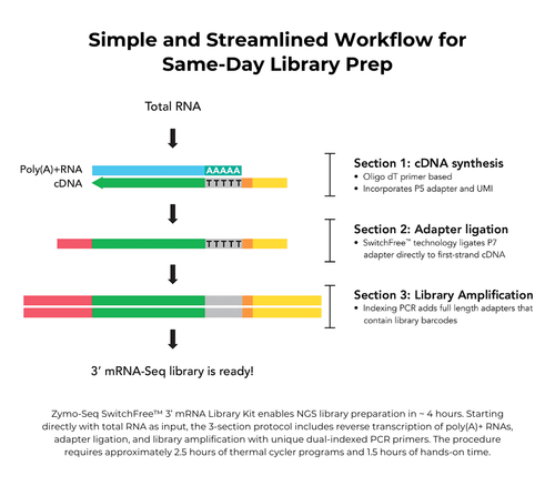 Zymo Research R3009 Zymo-Seq SwitchFree 3′ mRNA Library Kit, 96 preps