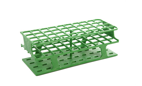 Heathrow Scientific HS27513C OneRack Tube Rack Full POM 20mm 40-Place, Green, Case of 8