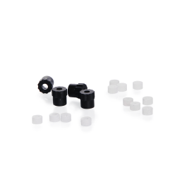DURAN 1129813 Replacement Parts Set for GL 45 HPLC Screw Cap, includes 4x M8 caps and 12x silicone tubing seals (1.6 or
