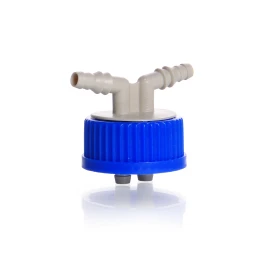 DURAN 293102807 GL 45 Screw Cap, with 2-hose connector (PP) and EDPM gasket, Pack of 2