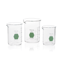 Kimble 14000G-400 KIMAX Colorware Beaker, low form, with spout, Green, 400 mL, Case of 12